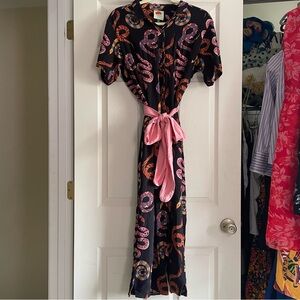 Farm Rio Serpent Print Jumpsuit M EUC